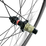 carbon bicycle wheel with Novatec hub rear wheel