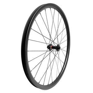 carbon mountain bike wheel with Novatec D791 hub, front wheel