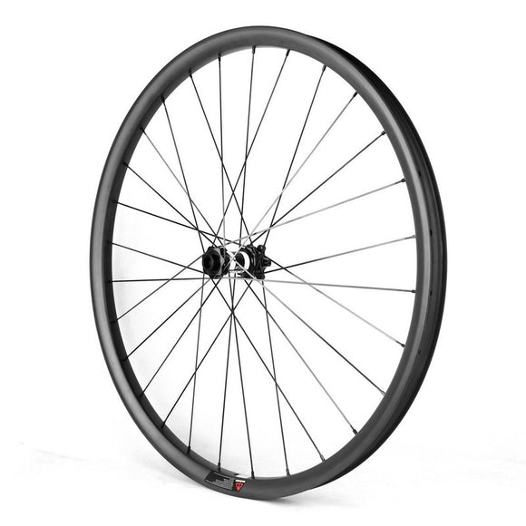 hand build carbon mountain bike wheels for trail, front wheel with DT Swiss 350 straight pull hub