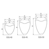 [Disc Brake] 700C Gravel CX Bike Wheel DT Swiss 350 SP + Sapim CX-Ray 26mm Internal Width CLINCHER Wheels