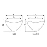32 inch carbon wheel rim profile, 35mm internal 41mm external width 30mm deep, available Hook and Hookless version