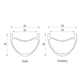 32" carbon wheel rim profiles, available hook and hookless for optional