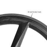 carbon wheel with 3k twill brake track