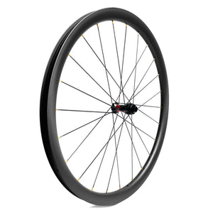 700c carbon gravel bike wheels, front wheel with DT Swiss 240 hub