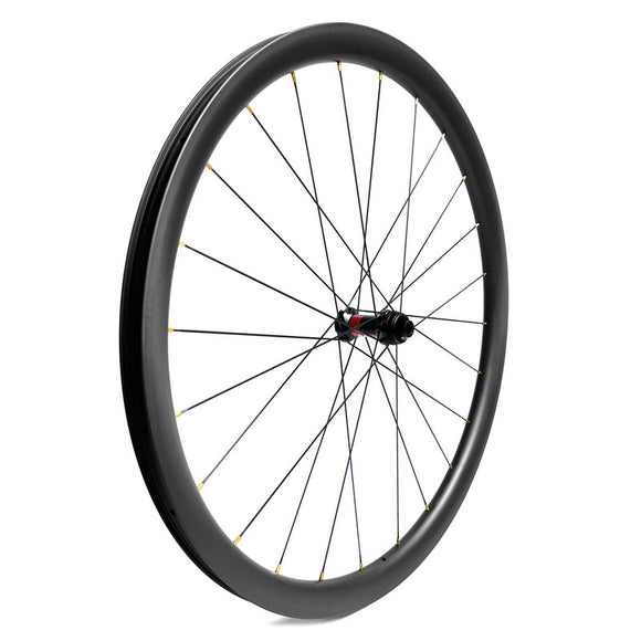 700c carbon gravel bike wheels, front wheel with DT Swiss 240 hub