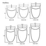 700c gravel bike 32mm internal width hookless carbon rim profile, rim models: D32-39, D32-44, D32-49, D32-54, D32-59, D32-64