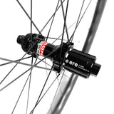 700c carbon fiber road bicycle wave wheel with Novatec rear hub D412SB-CL, ere 