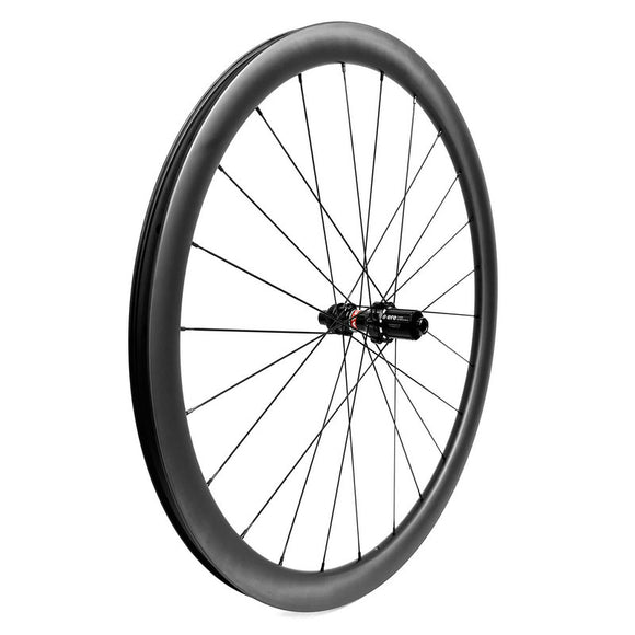 700c carbon road bicycle wheel 21mm internal width clincher tubeless, rear wheel with Novatec D412 hub