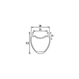 R21-33 rim brake road bike 21mm internal width 33mm deep clincher carbon rim - 460g
