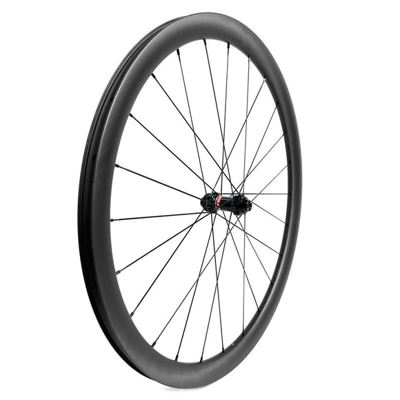 Custom build 700c road bicycle wheel 18mm internal clincher with Novatec D411/412 hub