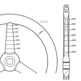 Customizable 700C Carbon Triple Spoke Wheel drawing, rim profile