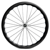 Carbon road bike front wheel with DT Swiss 180 hub, wave shape wheel