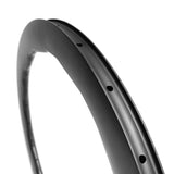 aero 700c road bicycle wheel rim wave shape, rim bed view