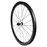 700c carbon wheels, front side view