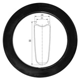 D21-88 disc carbon bike rim 21mm internal width 88mm deep clincher - 630g