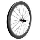 hand built carbon bicycle wheel 22mm internal width clincher with DT Swiss 240 hub, rear wheel