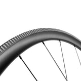 UD matte finish carbon wheel with 3k twill brake track