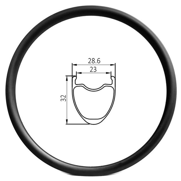 D23-32MG disc 23mm wide 32mm deep clincher rim for road racing - 330g