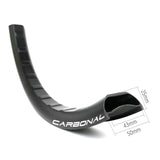 27.5" carbon mountain bike rim of 43mm wide int 50mm wide ext 25mm deep, half-hook tubeless for plus bikes