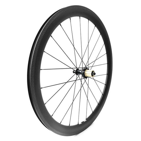 [Rim Brake] 700C Carbon Road Bicycle Wheel R18-45 Bitex BX303F/R Hub 45mm Deep Clincher Wheelset