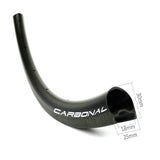 R18-30 (non disc) 700c carbon road bicycle rim of 18mm wide internal 25mm external 30mm deep clincher