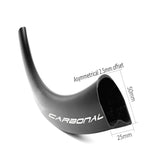 carbon road bicycle wheel rim of 25mm wide and 50mm deep tubular, asymmetrical 2.5mm offset