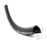 carbon mountain bike rim of 26mm wide int 32mm ext 25mm deep, asymmetric hookless for cross-country and trail