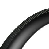 carbon road bicycle rim 50mm clincher, 3k twill brake track